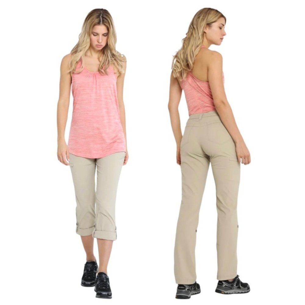 Eddie Bauer Horizon Roll-Up  Pants Women’s Size 10 US Khaki Beige Hiking Outdoor